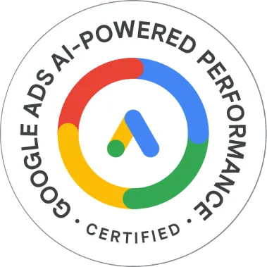 Selo Google Ads AI-Powered Performance Certified